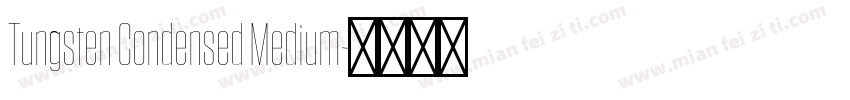 Tungsten Condensed Medium字体转换